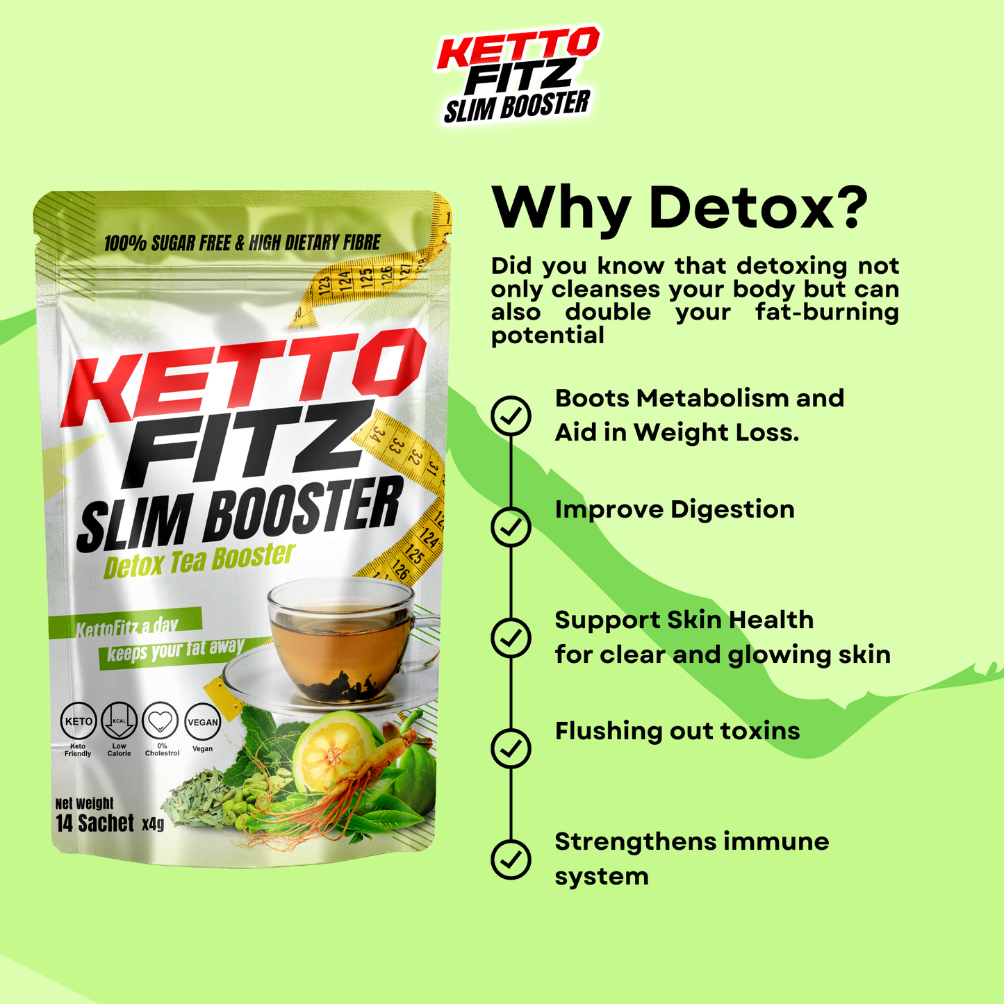 KettoFitz Detox Booster - Power by Ginseng Extract